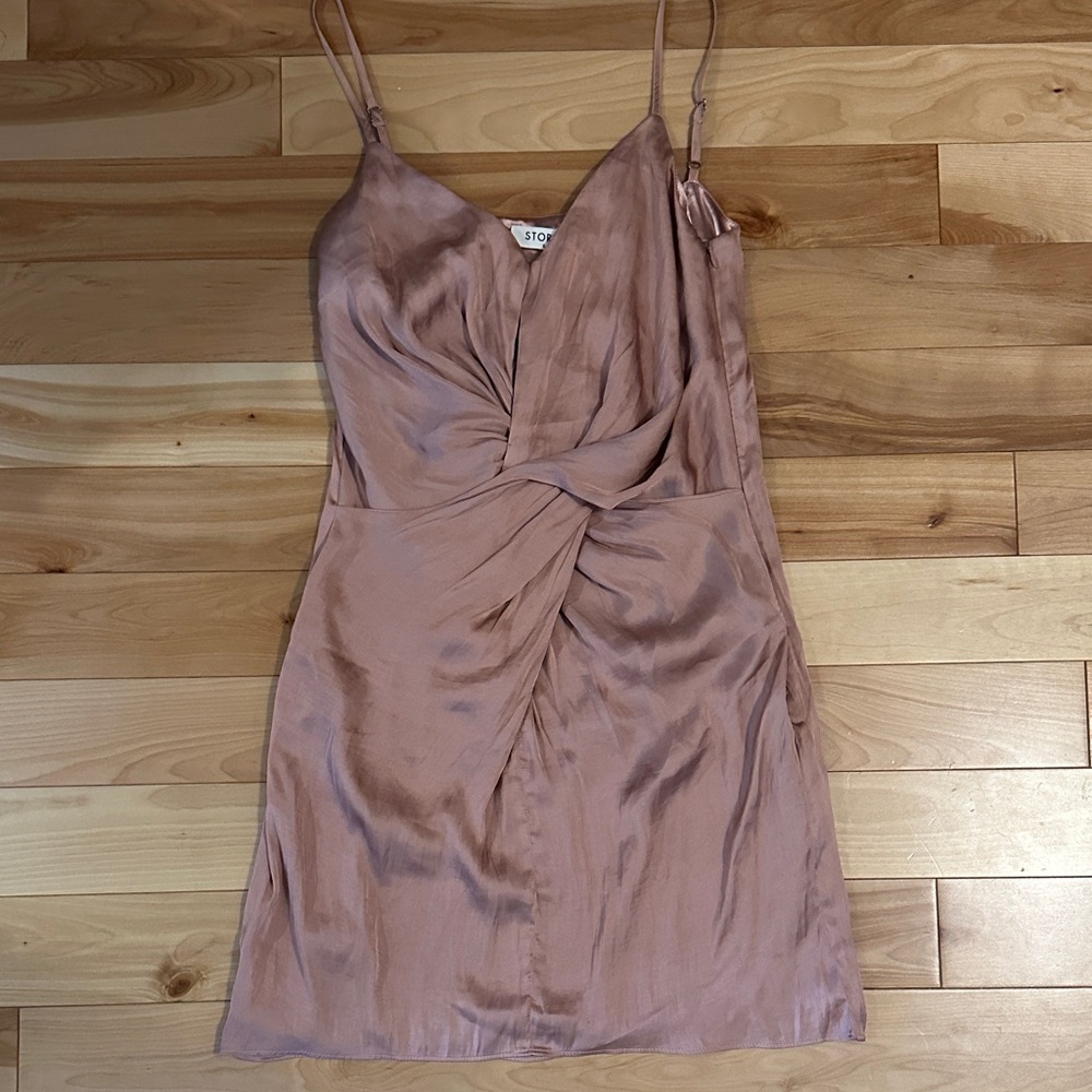 Storia Satin Dress in Dusty Rose